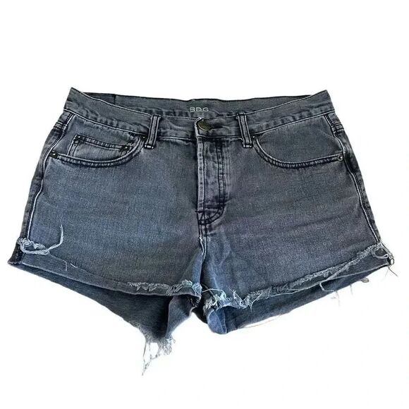 BDG Tomgirl Black Wash Denim Cotton Mid-Rise Raw Hem Womens Jeans SZ 27 # 1043 - Picture 1 of 10